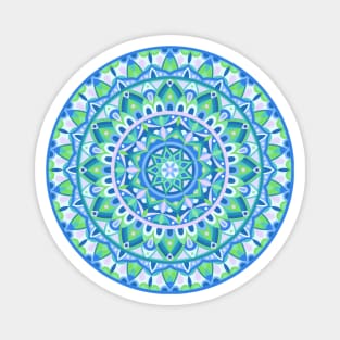 Color Wheel - Blue Base Mandala Magnet